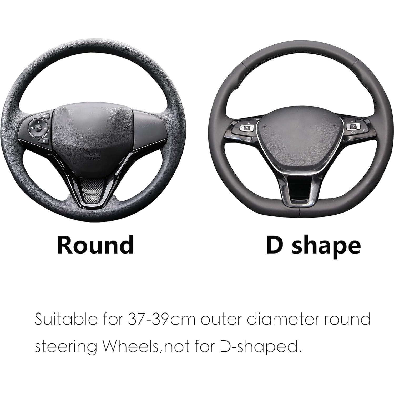 Cubierta de Volante de Cuero ALEMODR Universal 38 cm Negra