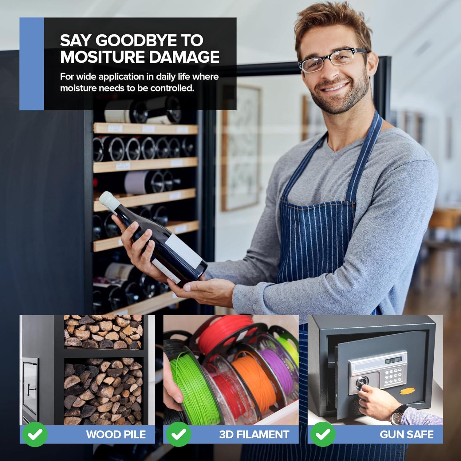 Perlas de Gel de Sílice 2 LB Reutilizables para Humedad - Azul a Rosa