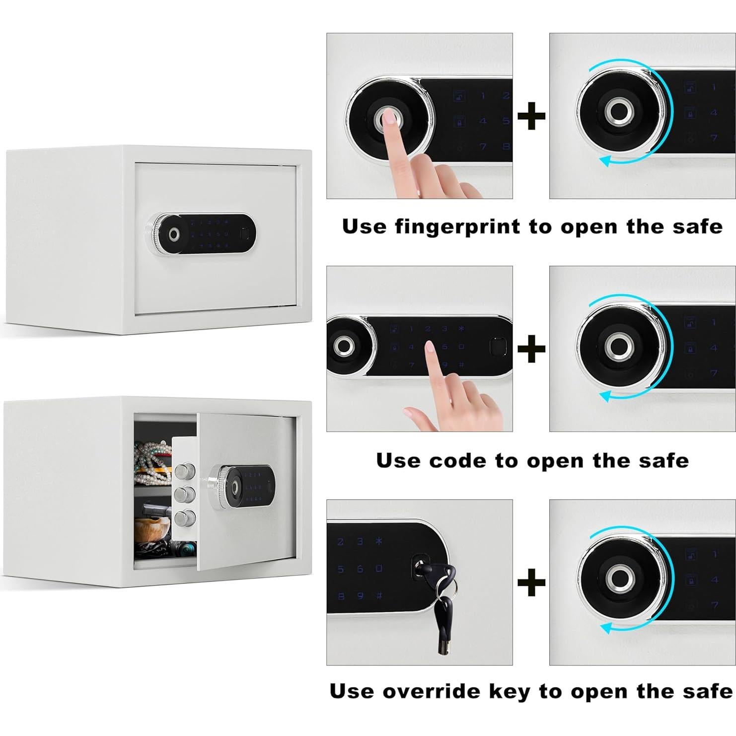 Caja Fuerte Biométrica Hunter Good 1.0 Pies Cúbicos Alta Seguridad