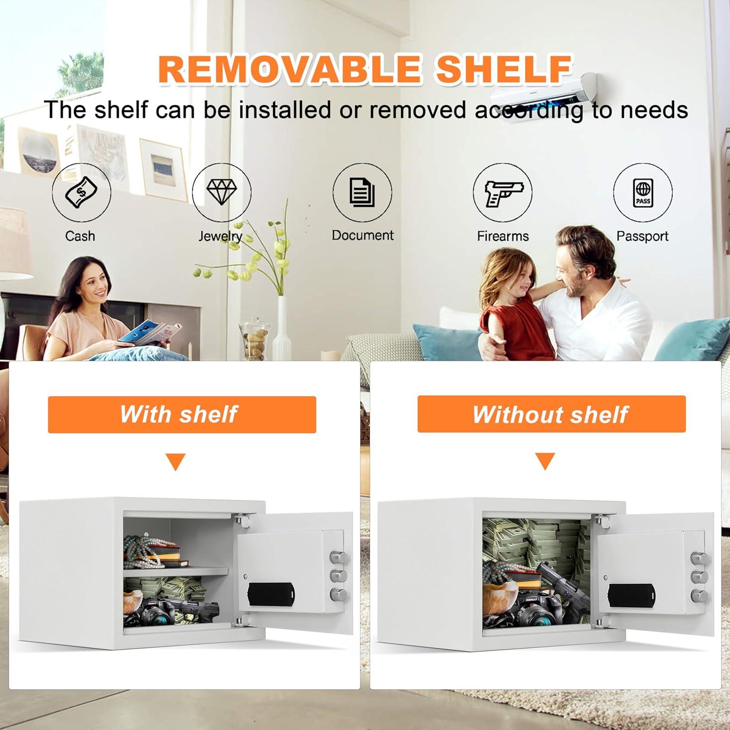 Caja Fuerte Biométrica Hunter Good 1.0 Pies Cúbicos Alta Seguridad