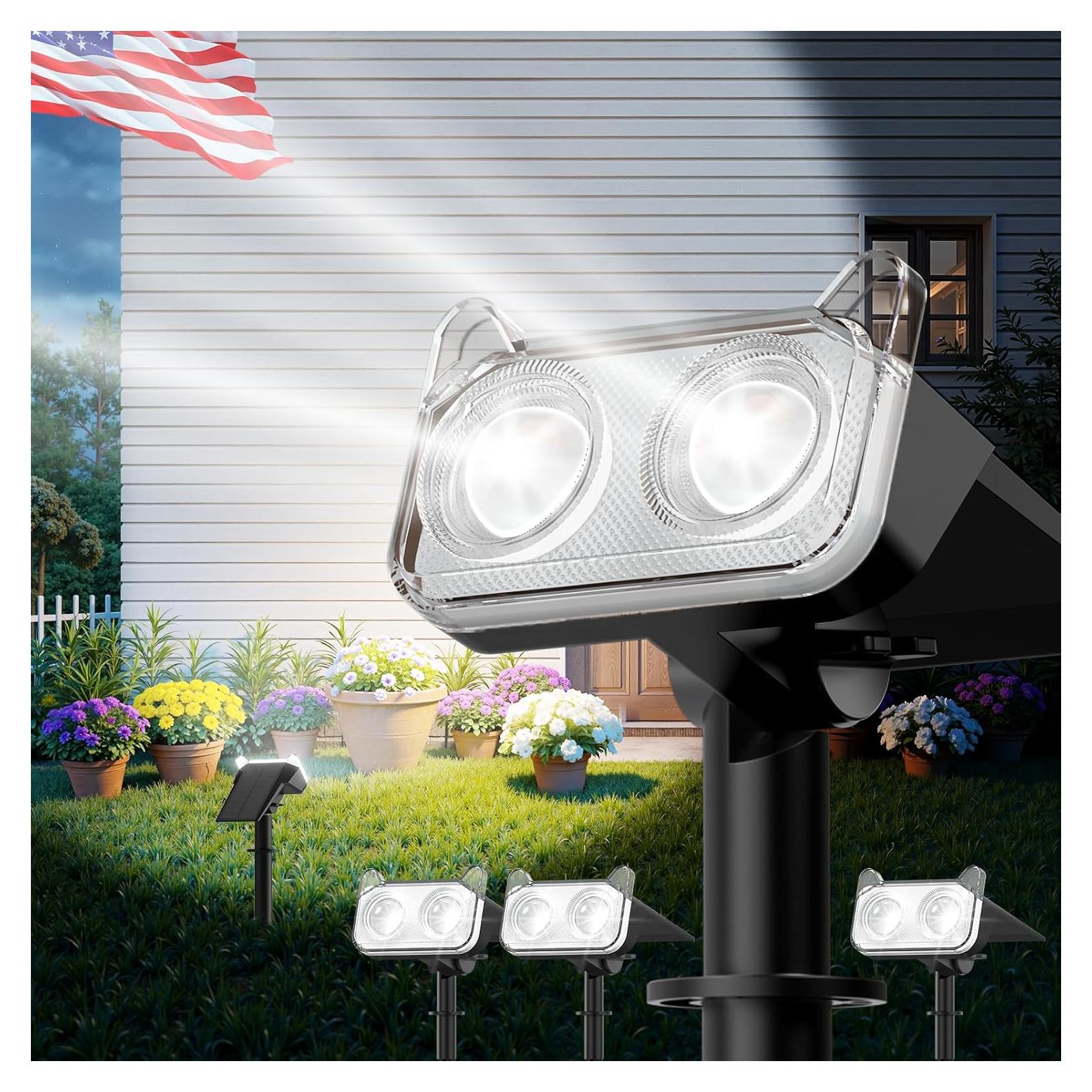 Luces Solares para Exterior WdtPro 4 Paquete IP65 31.5cm