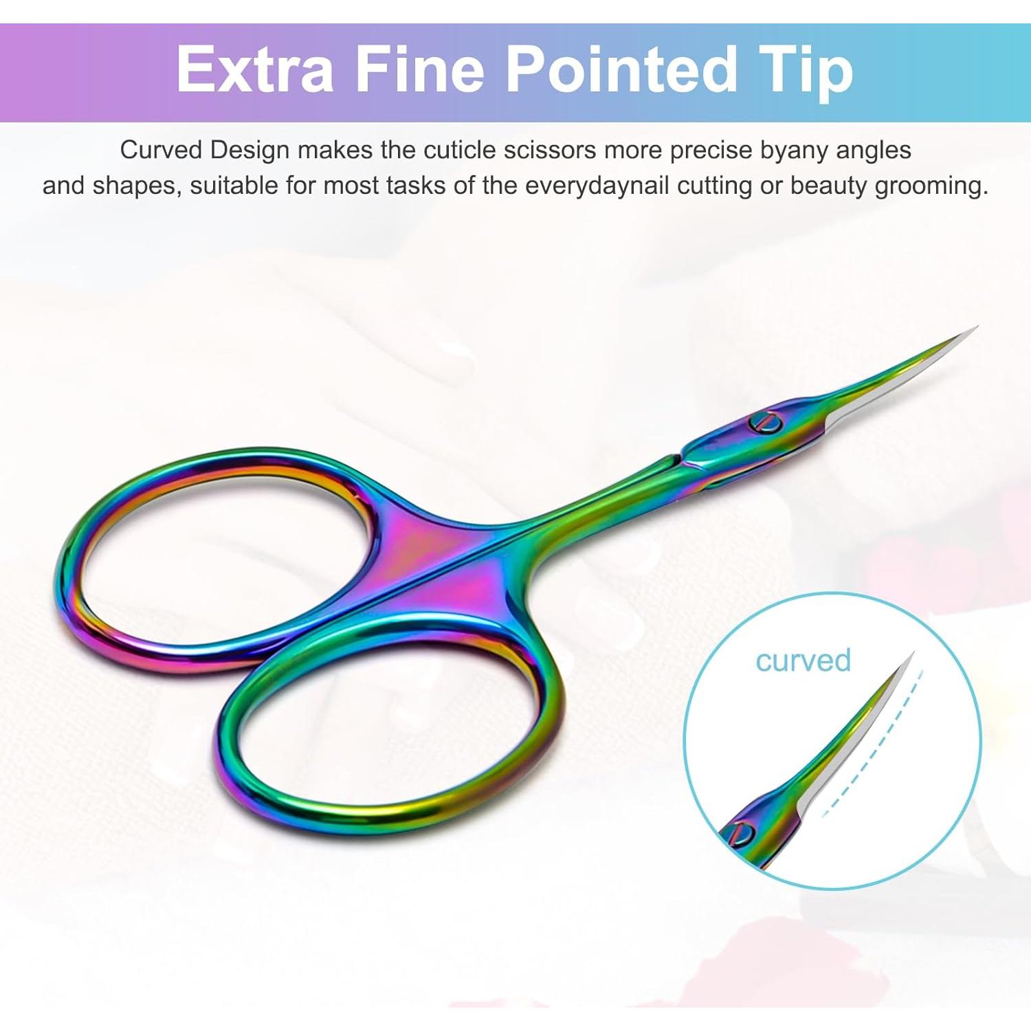 Tijeras de Manicura CGBE Curvadas para Cejas y Uñas