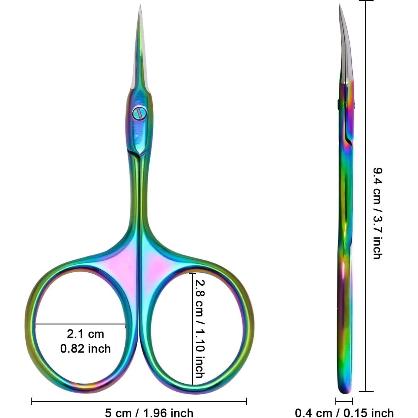 Tijeras de Manicura CGBE Curvadas para Cejas y Uñas