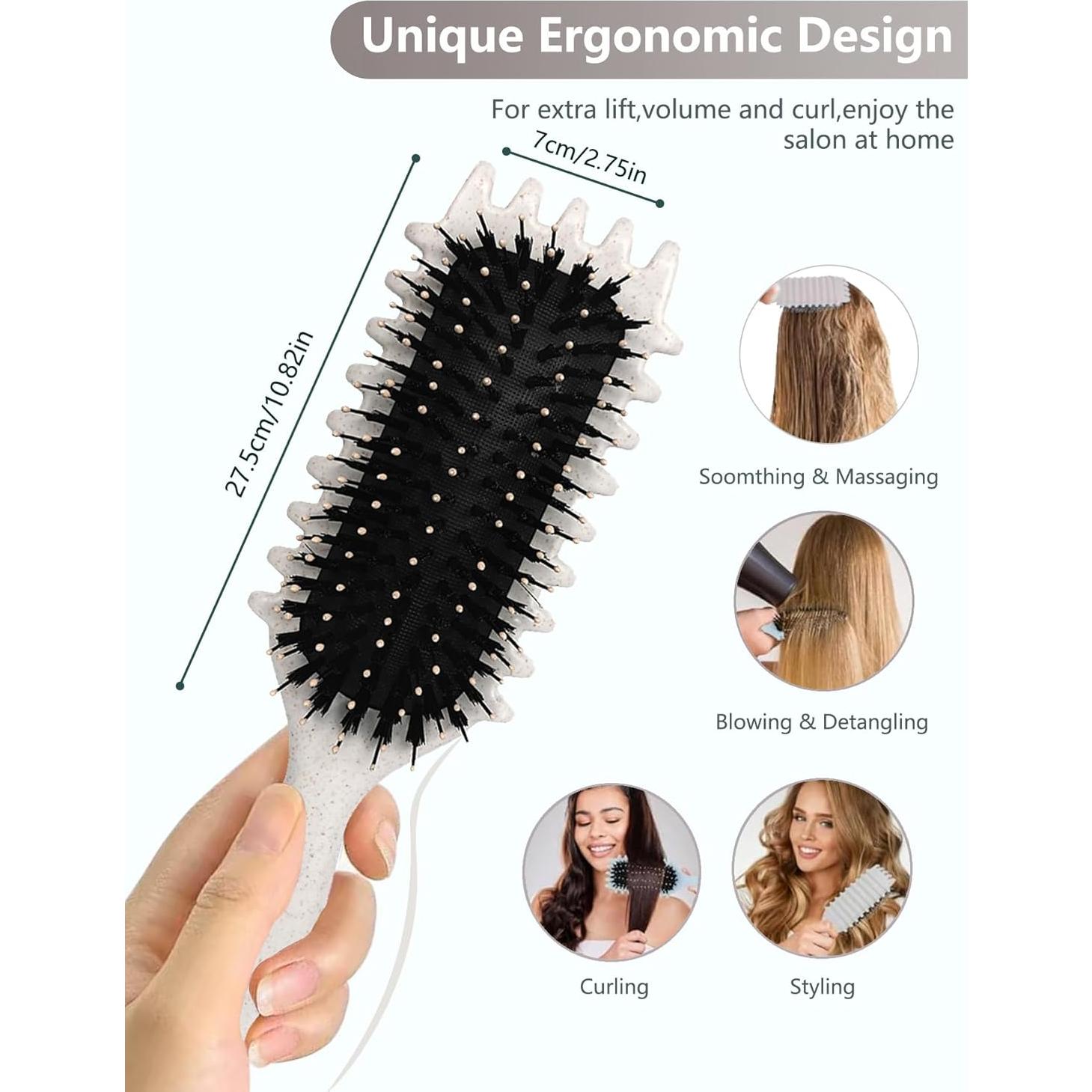 Cepillo Definidor de Rizos Sintario - Beige, 29cm x 7.5cm