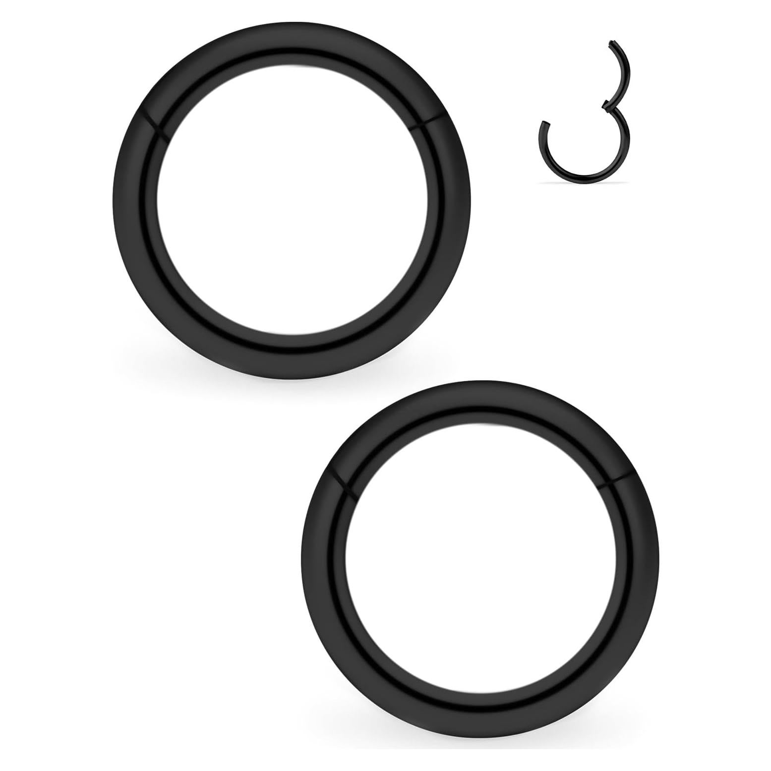 Anillos Septum Clicker Yaalozei Acero Quirúrgico 12G 10mm