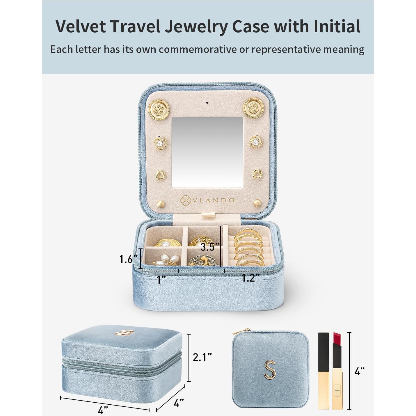 Organizador de Joyería de Viaje Vlando Azul - 10x10x5 cm