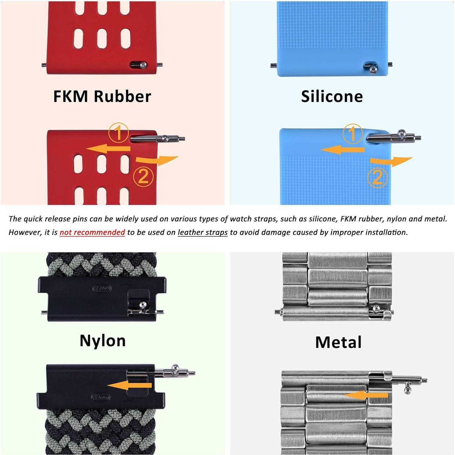 Pasadores de Resorte Rápida WOCCI 14mm Acero Inoxidable 4pcs