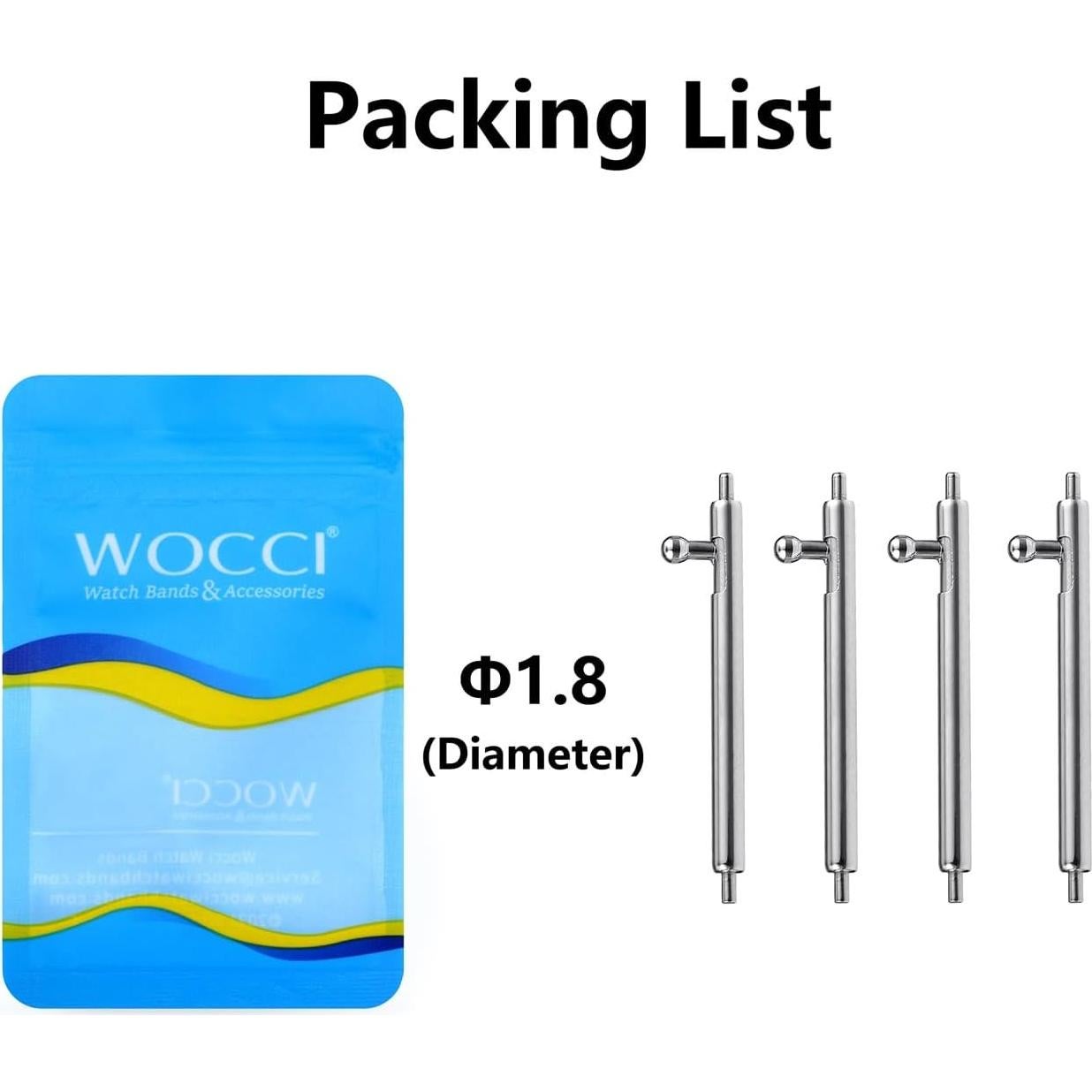Pasadores de Resorte Rápida WOCCI 14mm Acero Inoxidable 4pcs