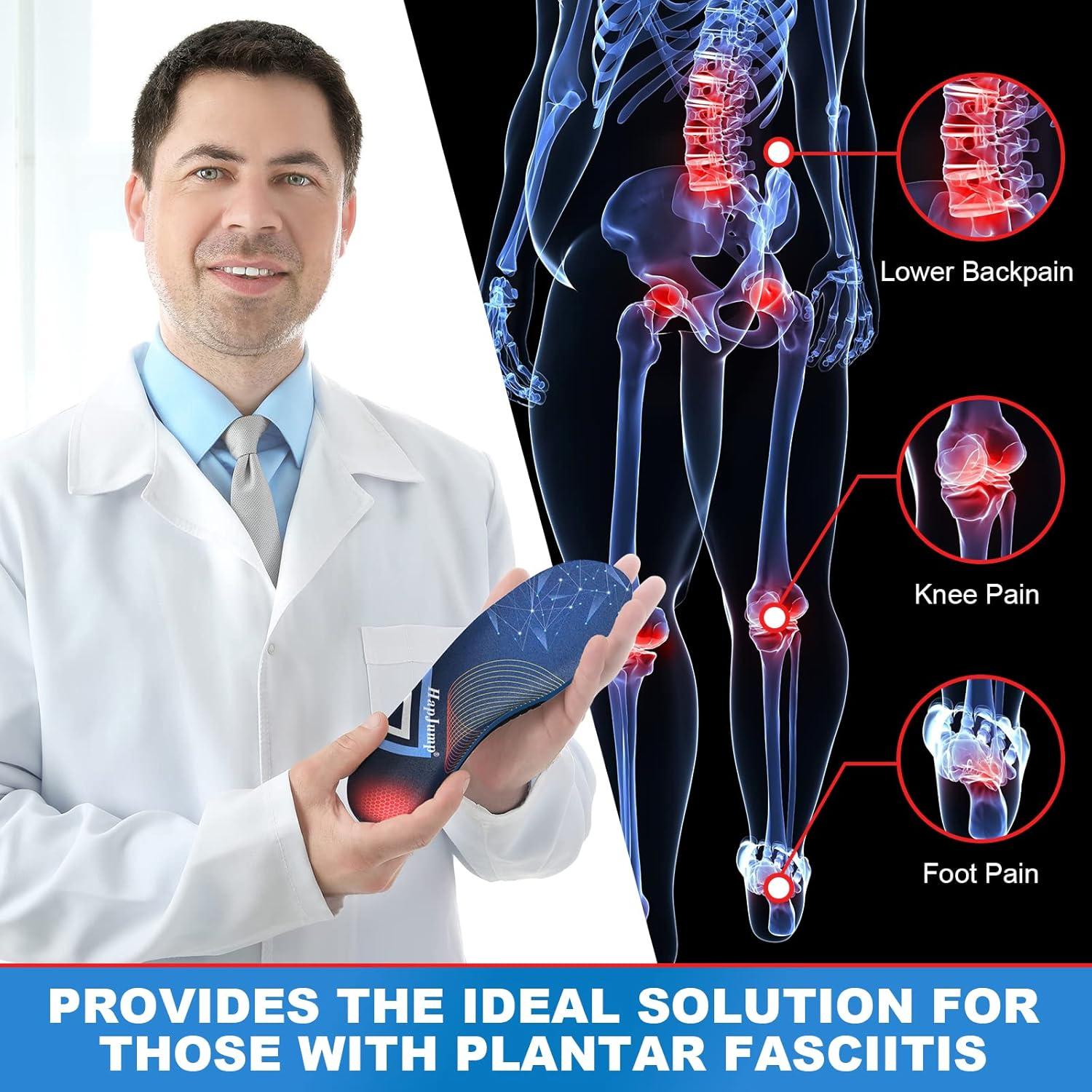 Plantillas ortopédicas HapJump para fascitis plantar - Soporte arco - XS