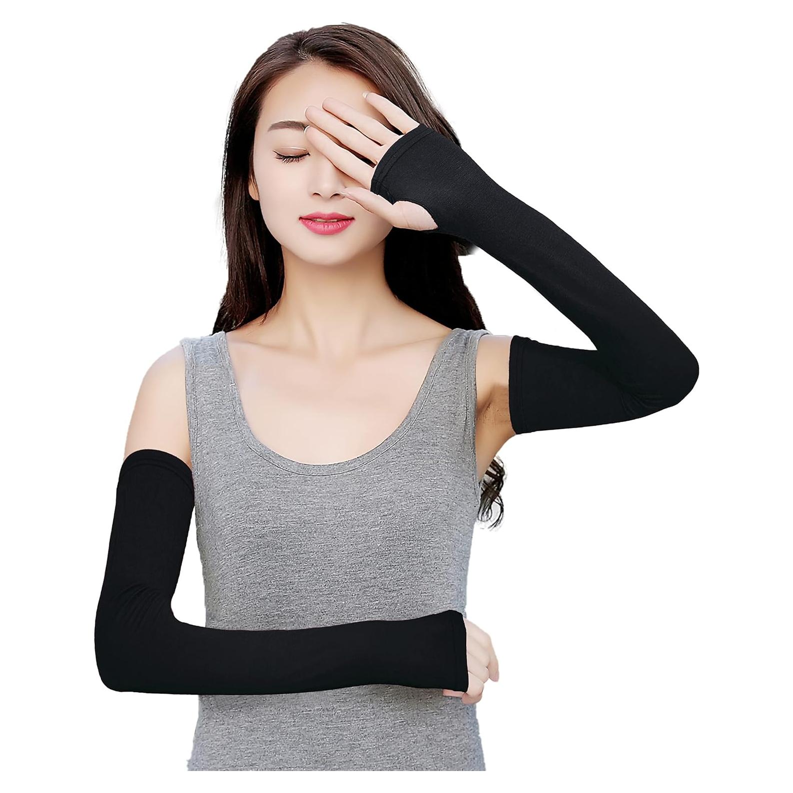 Guantes largos sin dedos Bellady para mujer - Protección UV