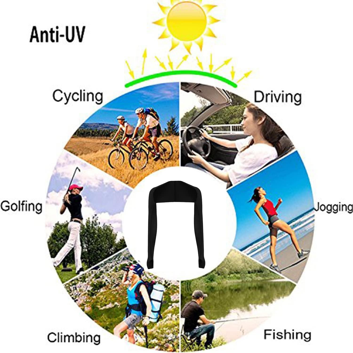 Chal Refrigerante UV para Mujeres HomTop - Talla Única, Negro