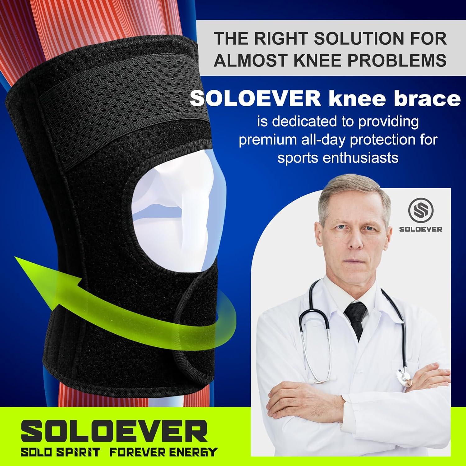 Férula de Rodilla Ajustable SOLOEVER para Alivio de Dolor - Pequeño