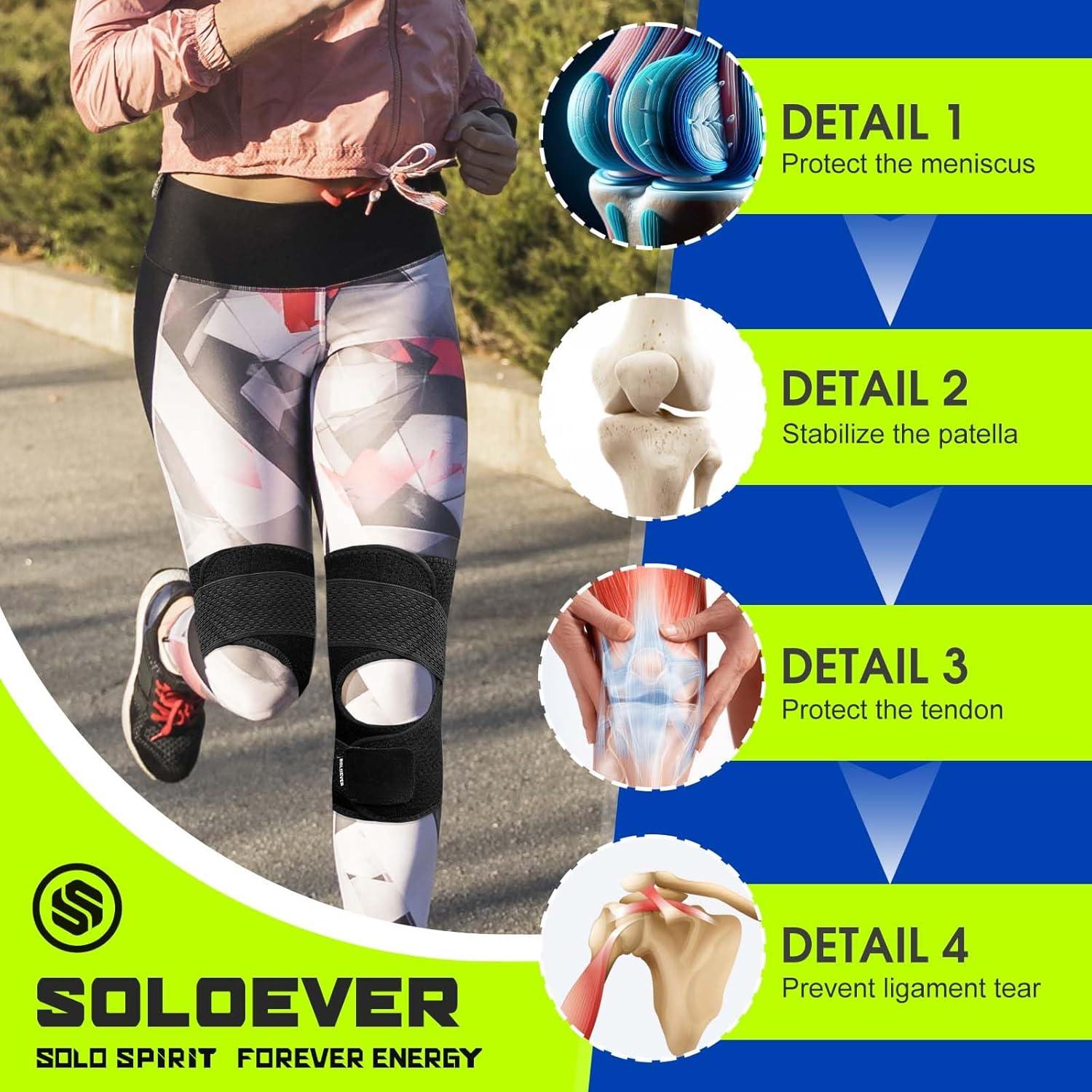 Férula de Rodilla Ajustable SOLOEVER para Alivio de Dolor - Pequeño