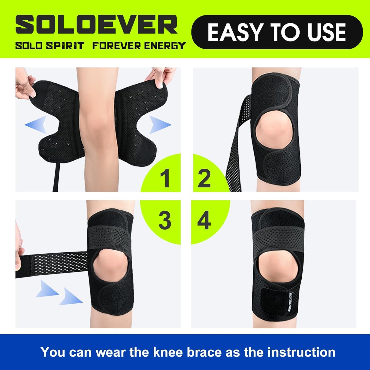 Férula de Rodilla Ajustable SOLOEVER para Alivio de Dolor - Pequeño