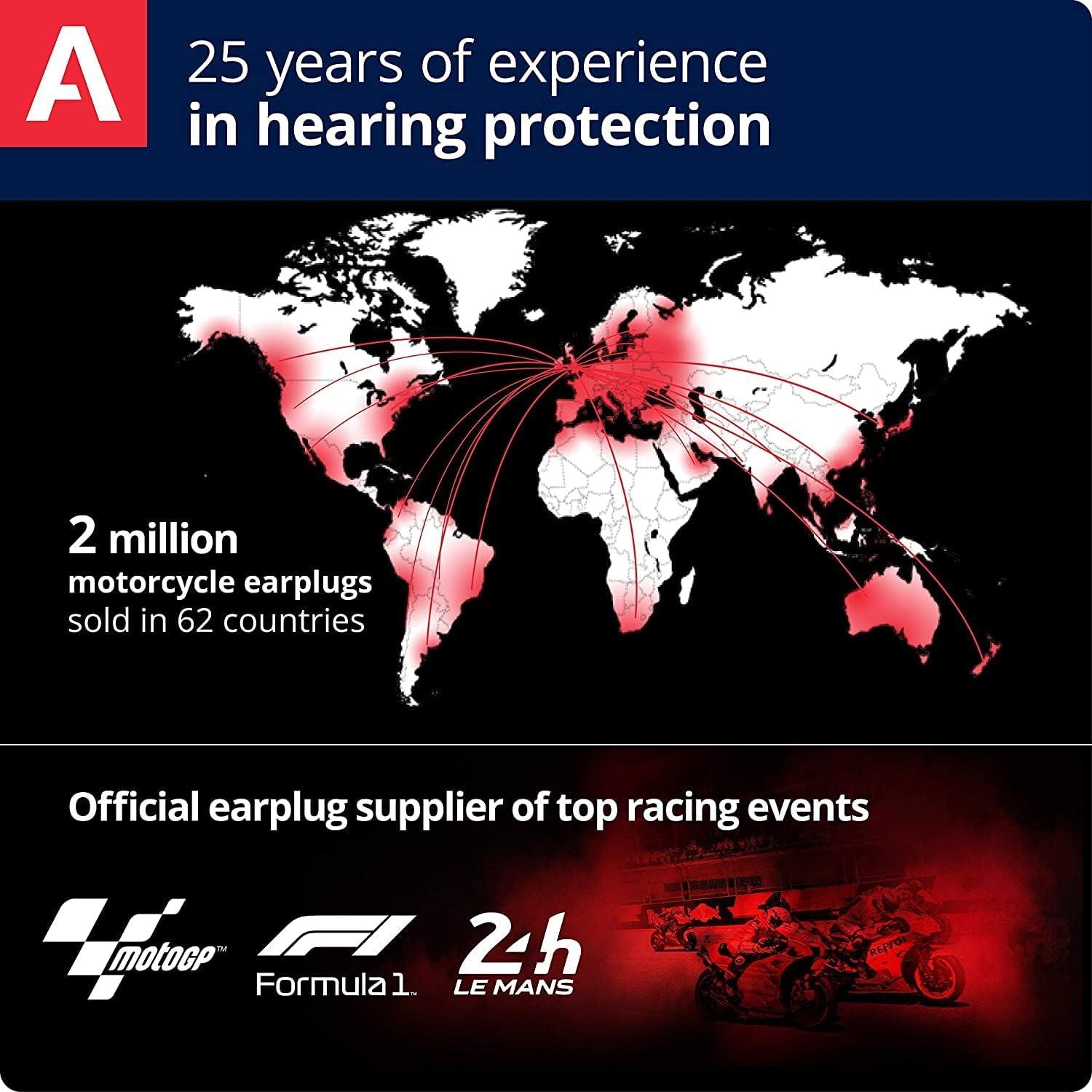 Tapones para Oídos MotoSafe Alpine MotoGP - Reducción 20dB