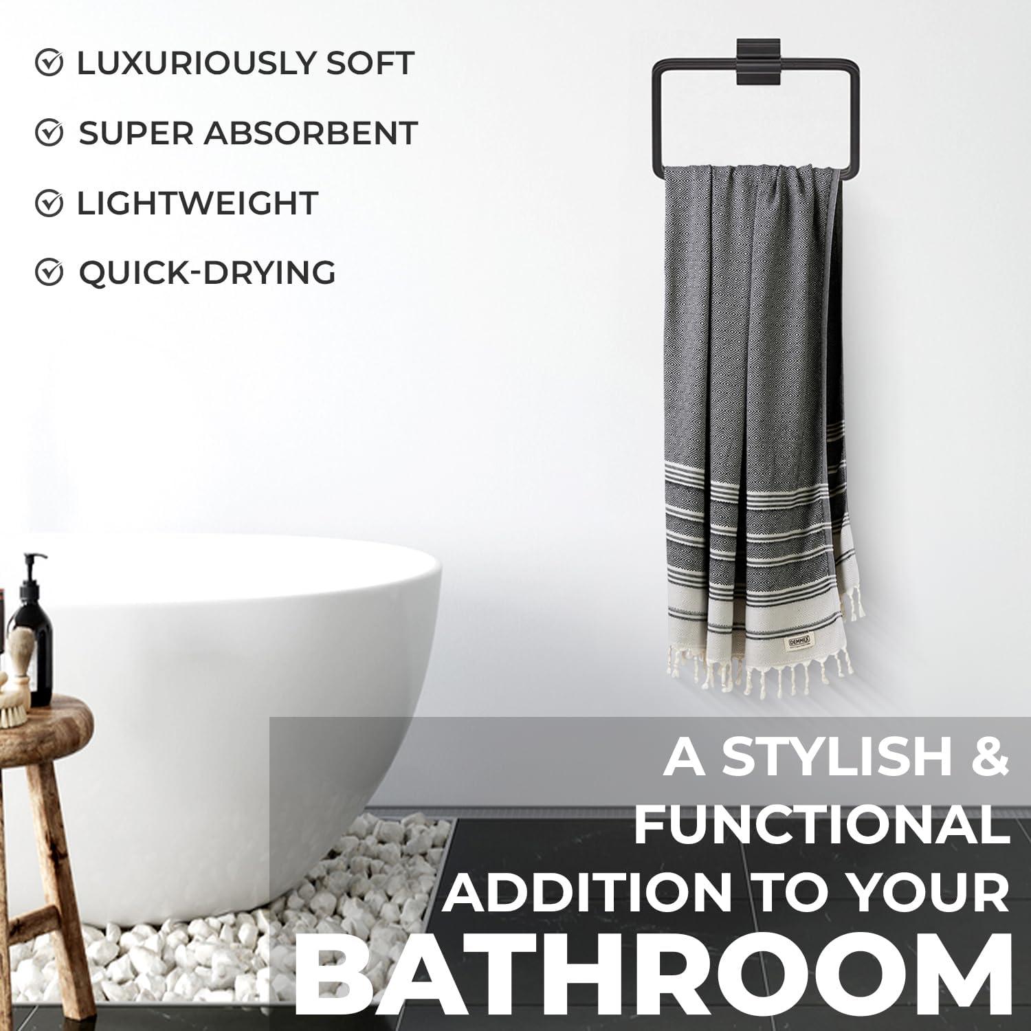 Toalla de baño y playa DEMMEX de algodón turco orgánico 180x91 cm