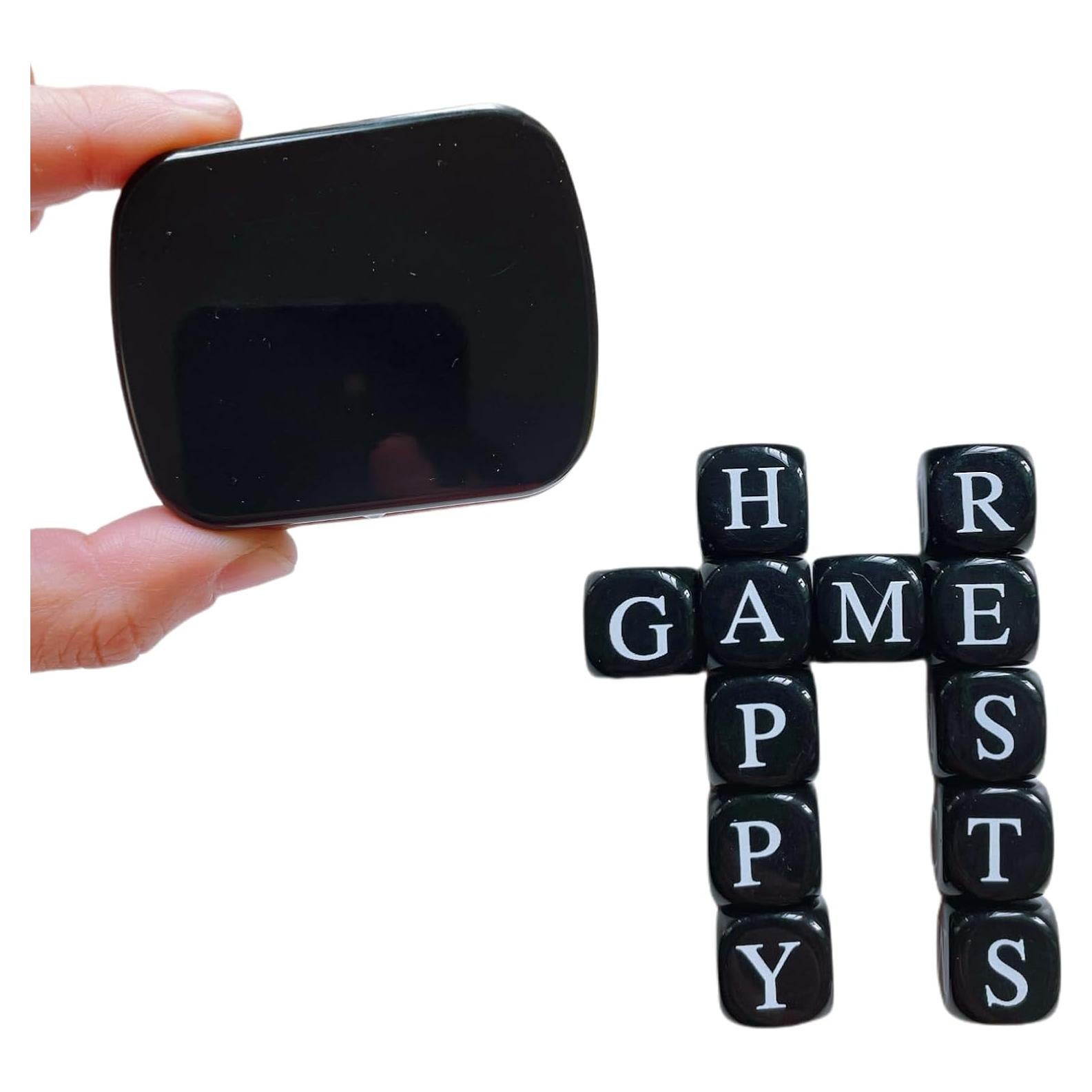 Juego de Dados de Sopa de Letras TianChenNO - Negro - 12 Letras