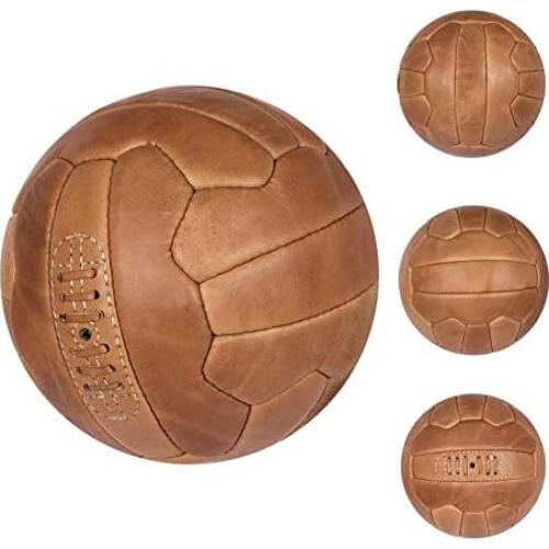Pelota de Fútbol Retro FNine Sports 100% Cuero Hecha a Mano