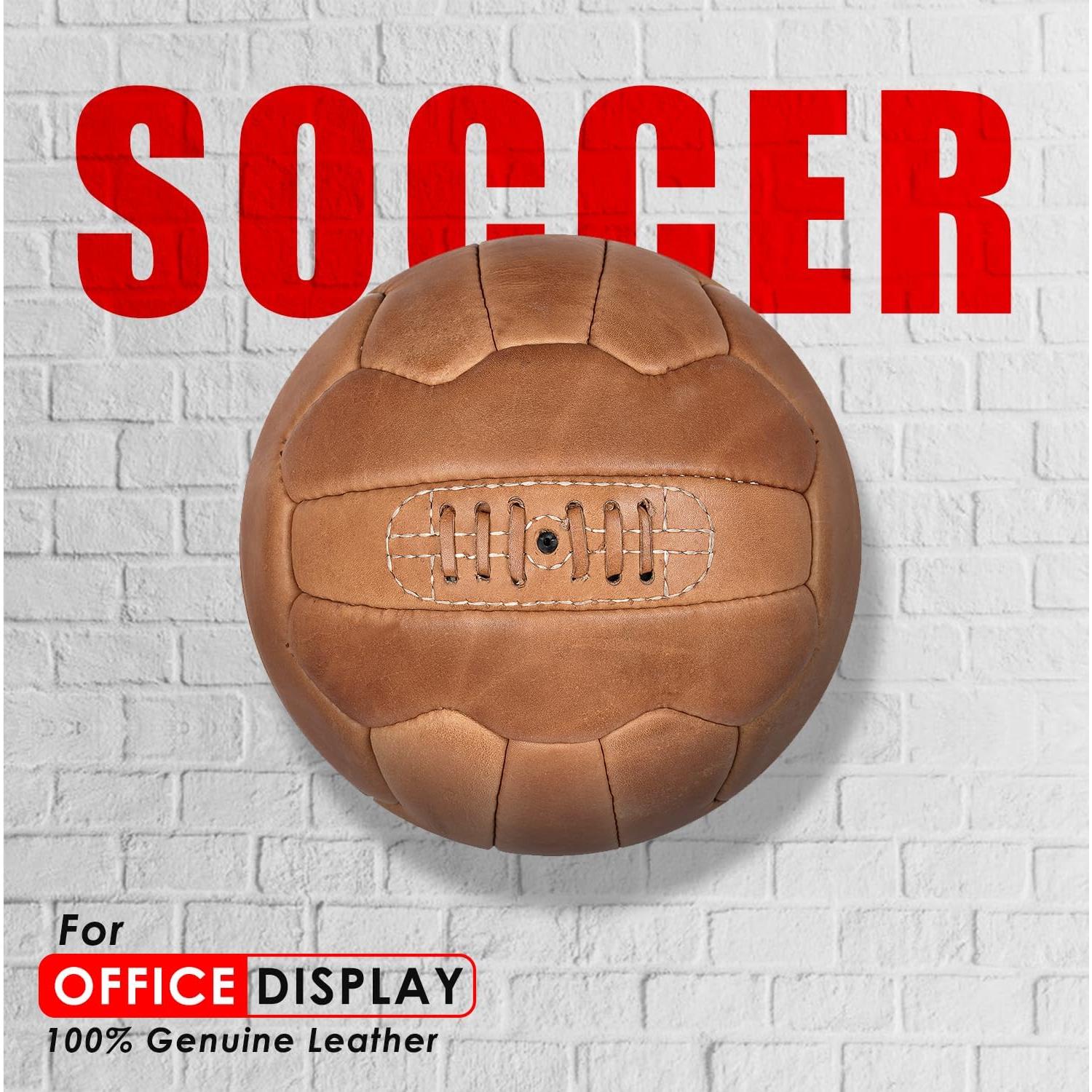 Pelota de Fútbol Retro FNine Sports 100% Cuero Hecha a Mano