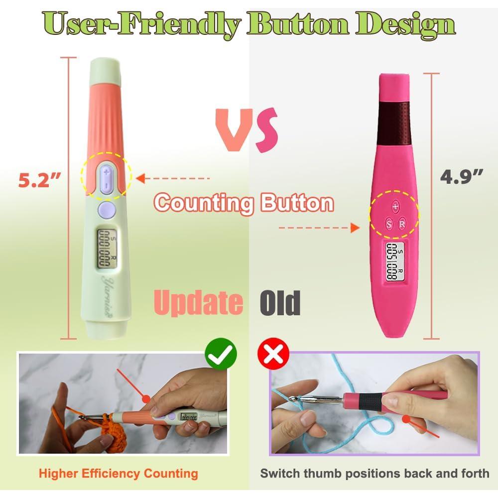 Juego de Ganchillos Iluminados Yarniss 18 Tamaños 2.0mm-14.0mm