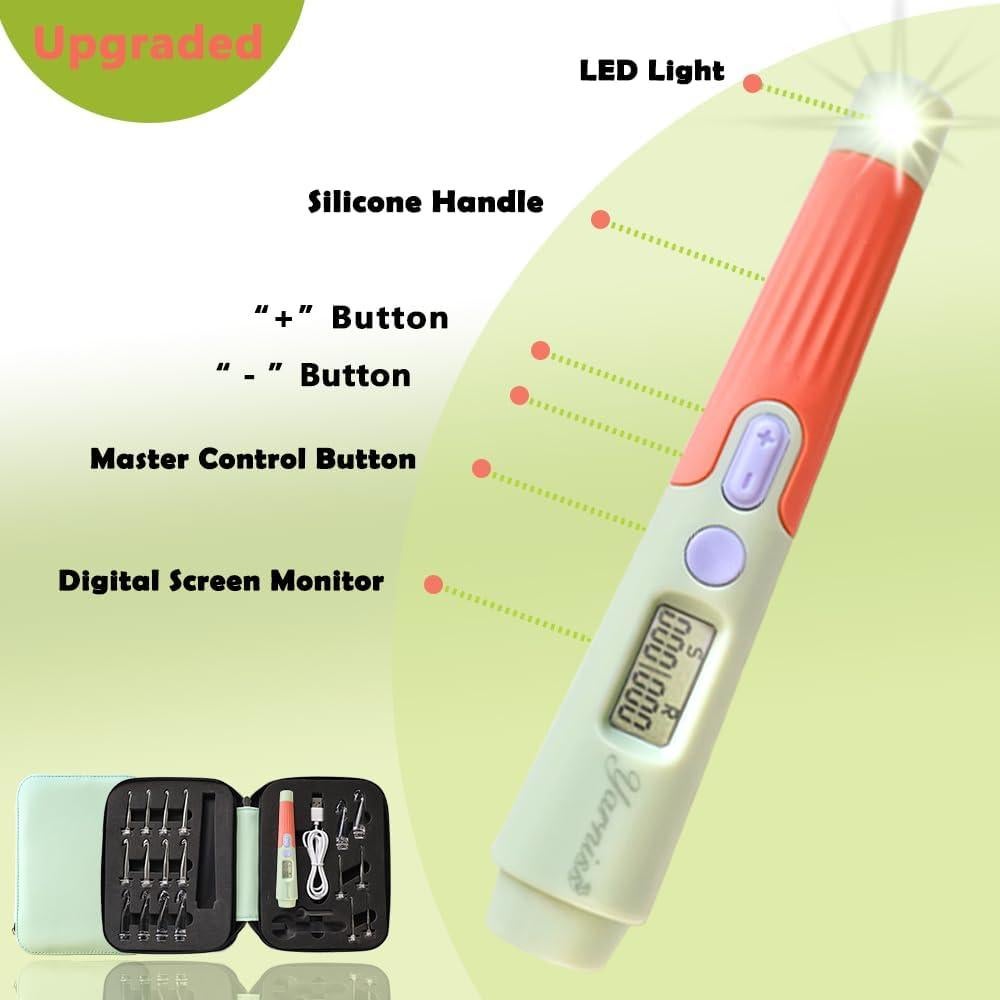 Juego de Ganchillos Iluminados Yarniss 18 Tamaños 2.0mm-14.0mm