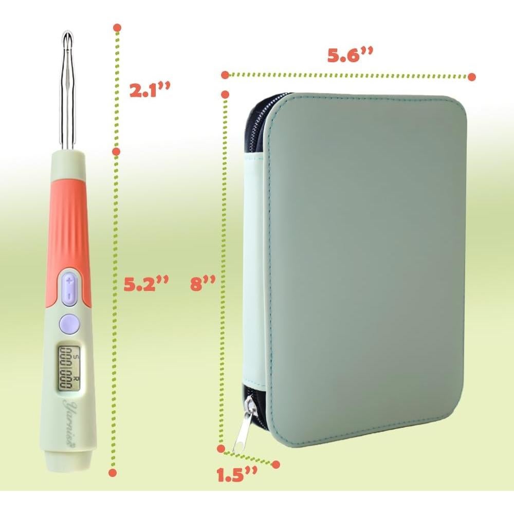 Juego de Ganchillos Iluminados Yarniss 18 Tamaños 2.0mm-14.0mm