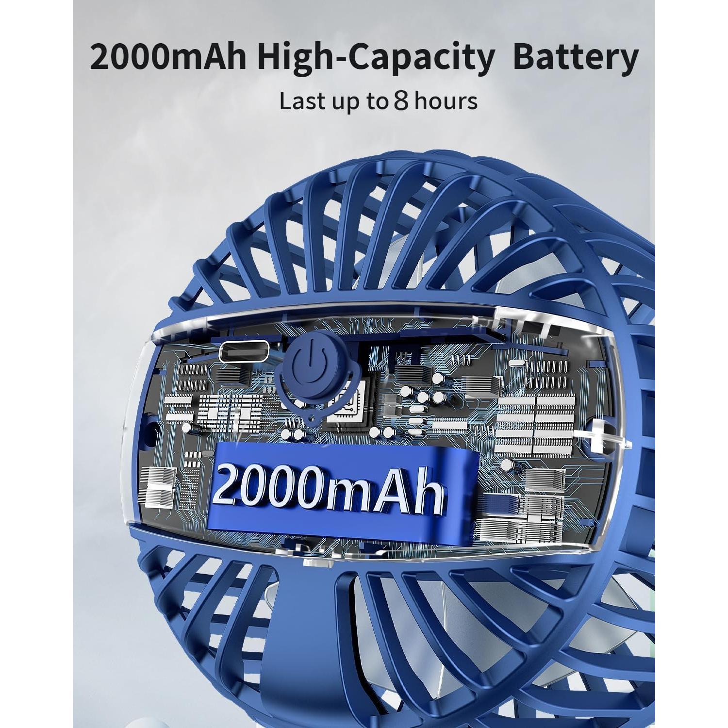 Ventilador de Clip GOTOTO M29 Recargable 3 Velocidades 360°