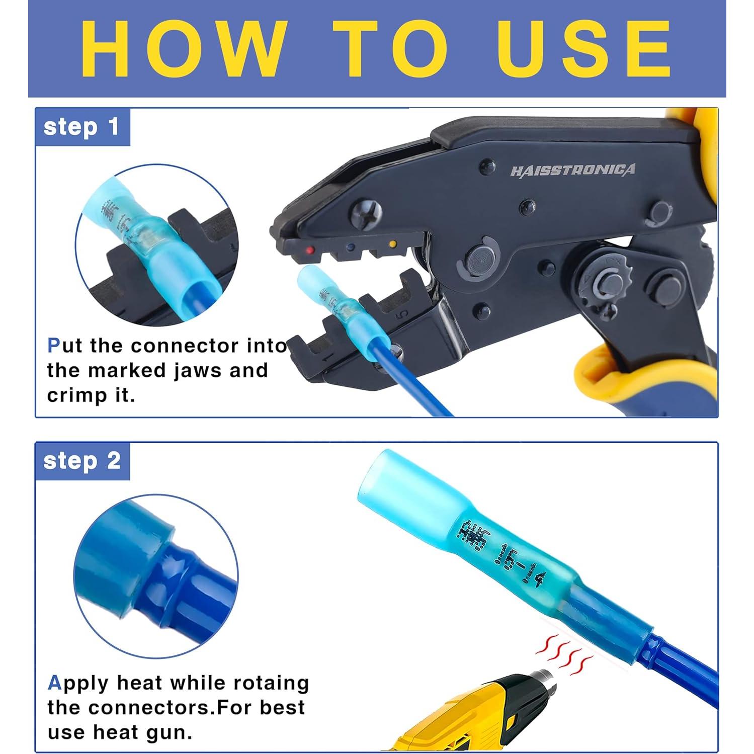 Kit de Crimpado Haisstronica con 200 Conectores Termorretráctiles