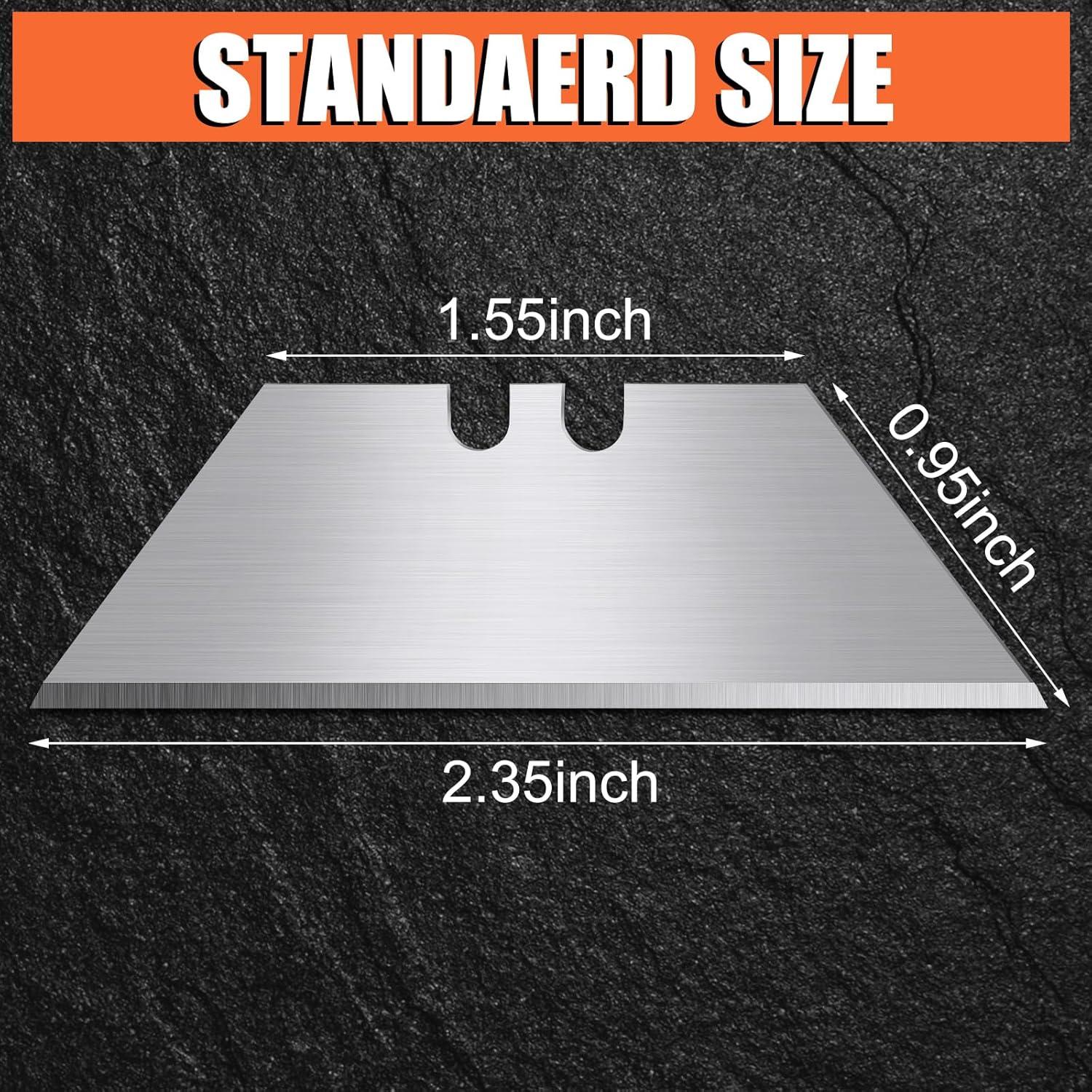 Cuchillas de Utilidad Romeda 100 Pcs Acero SK5 Afiladas