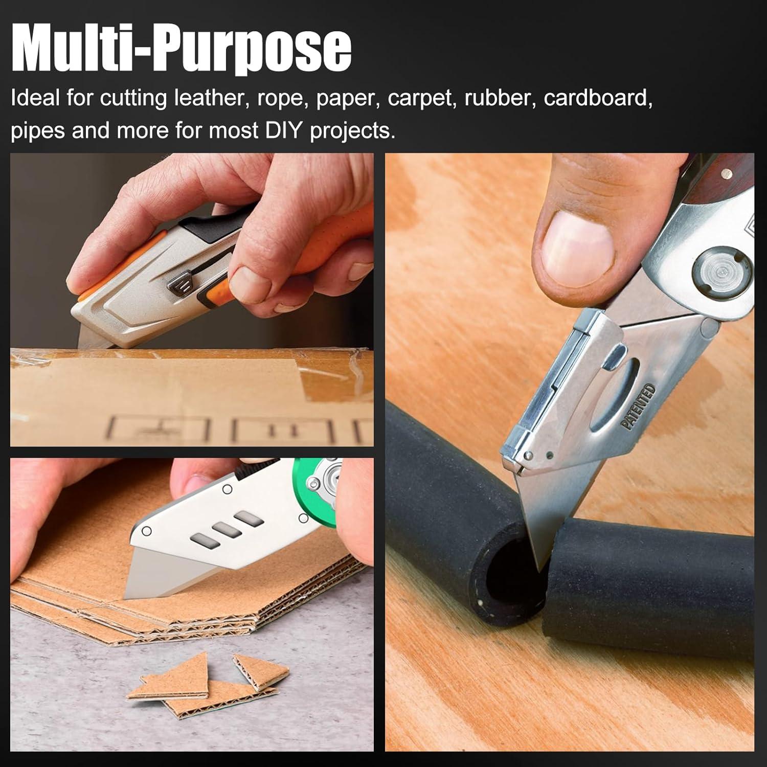 Cuchillas de Utilidad Romeda 100 Pcs Acero SK5 Afiladas