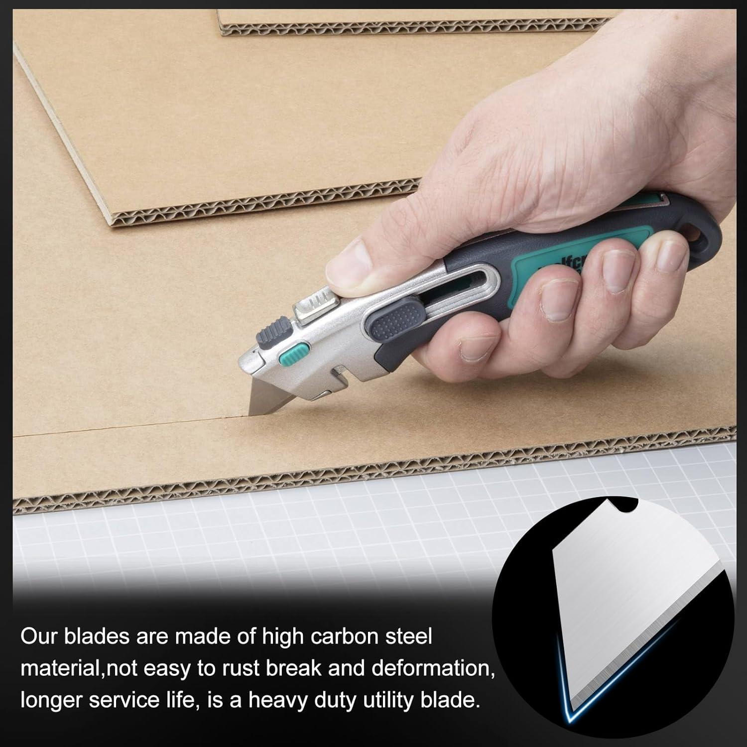 Cuchillas de Utilidad Romeda 100 Pcs Acero SK5 Afiladas