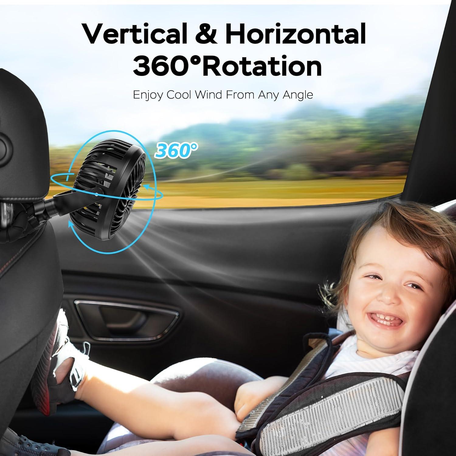 Ventilador de Cochecito COMLIFE D07 con Luz LED y Batería