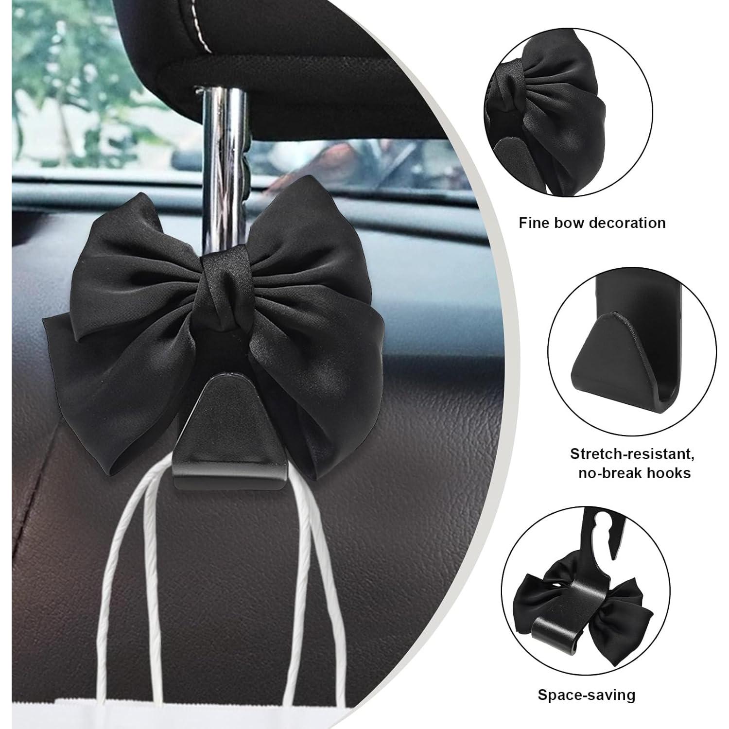 Ganchos para Reposacabezas de Coche DXNQ 2 PCS Negro PVC