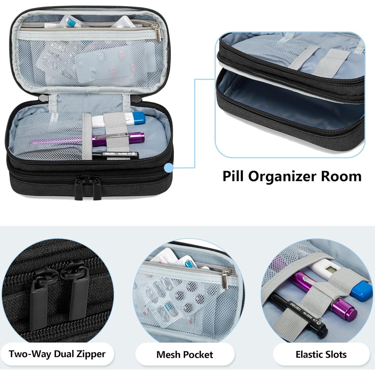 Bolsa de Viaje Trunab con Organizador de Pastillas Semanal 20x10x8 cm