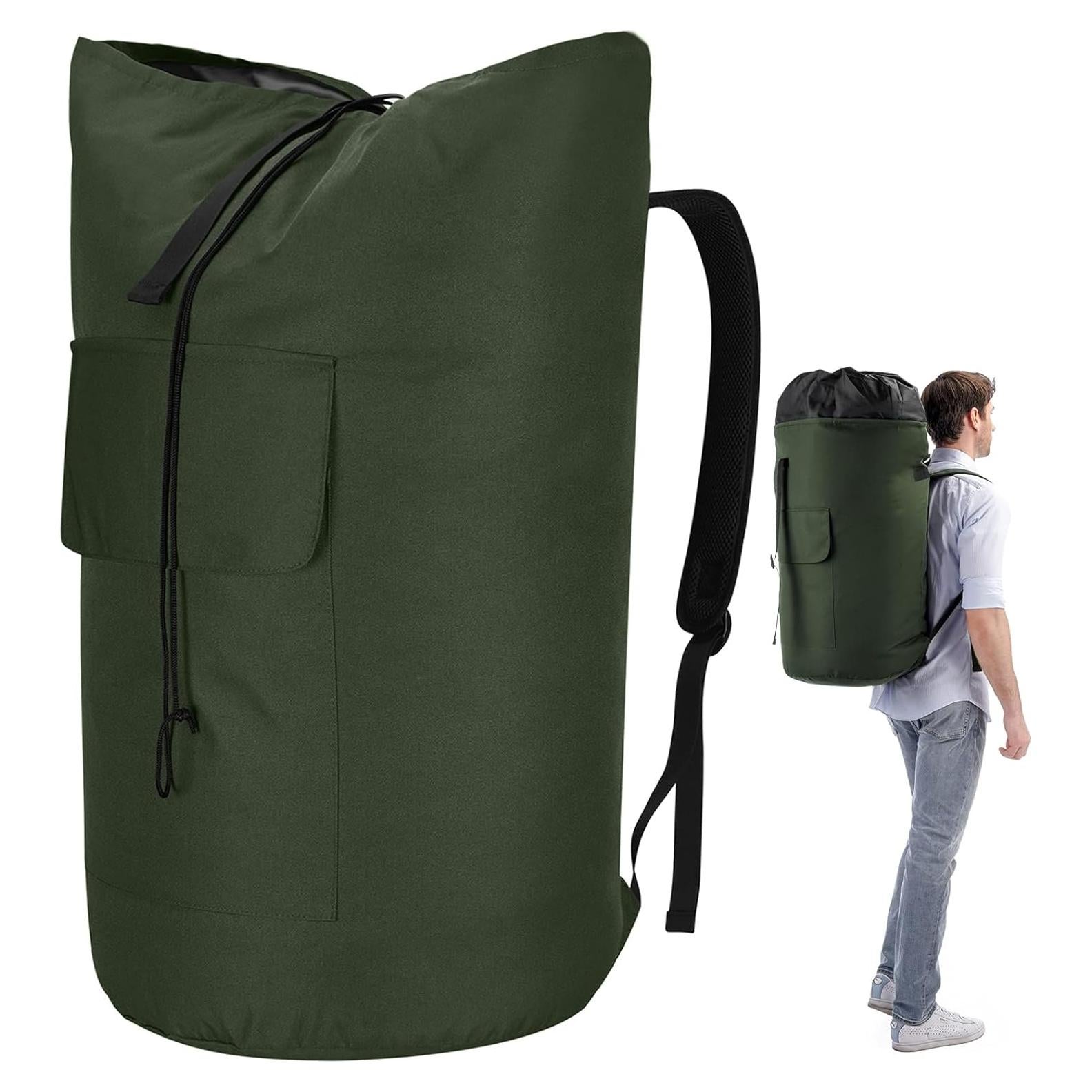 Bolsa de Lavandería Extra Grande 115L Verde Militar Zhido