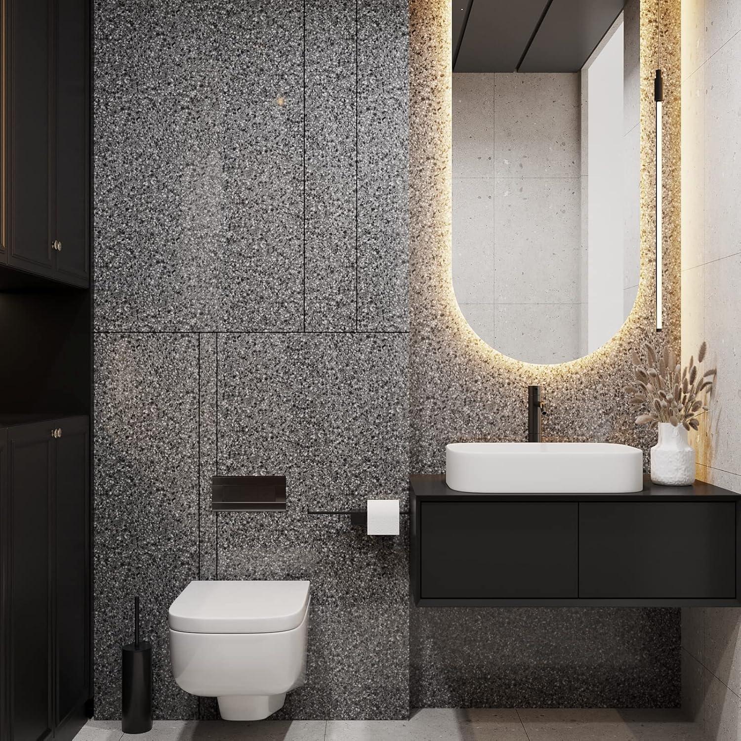 Papel Contacto Autoadhesivo VEELIKE Granito Oscuro 39.88x299.72 cm