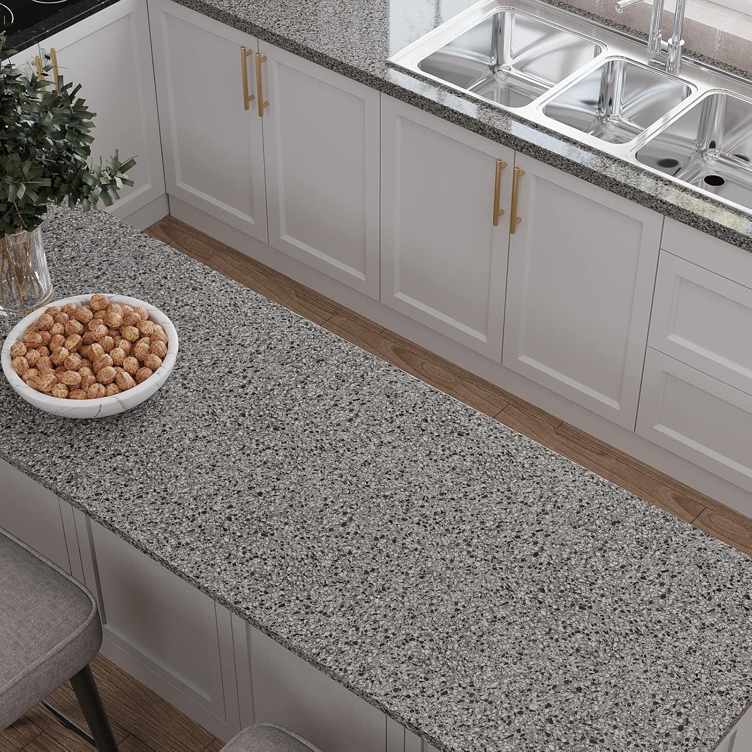 Papel Contacto Autoadhesivo VEELIKE Granito Oscuro 39.88x299.72 cm