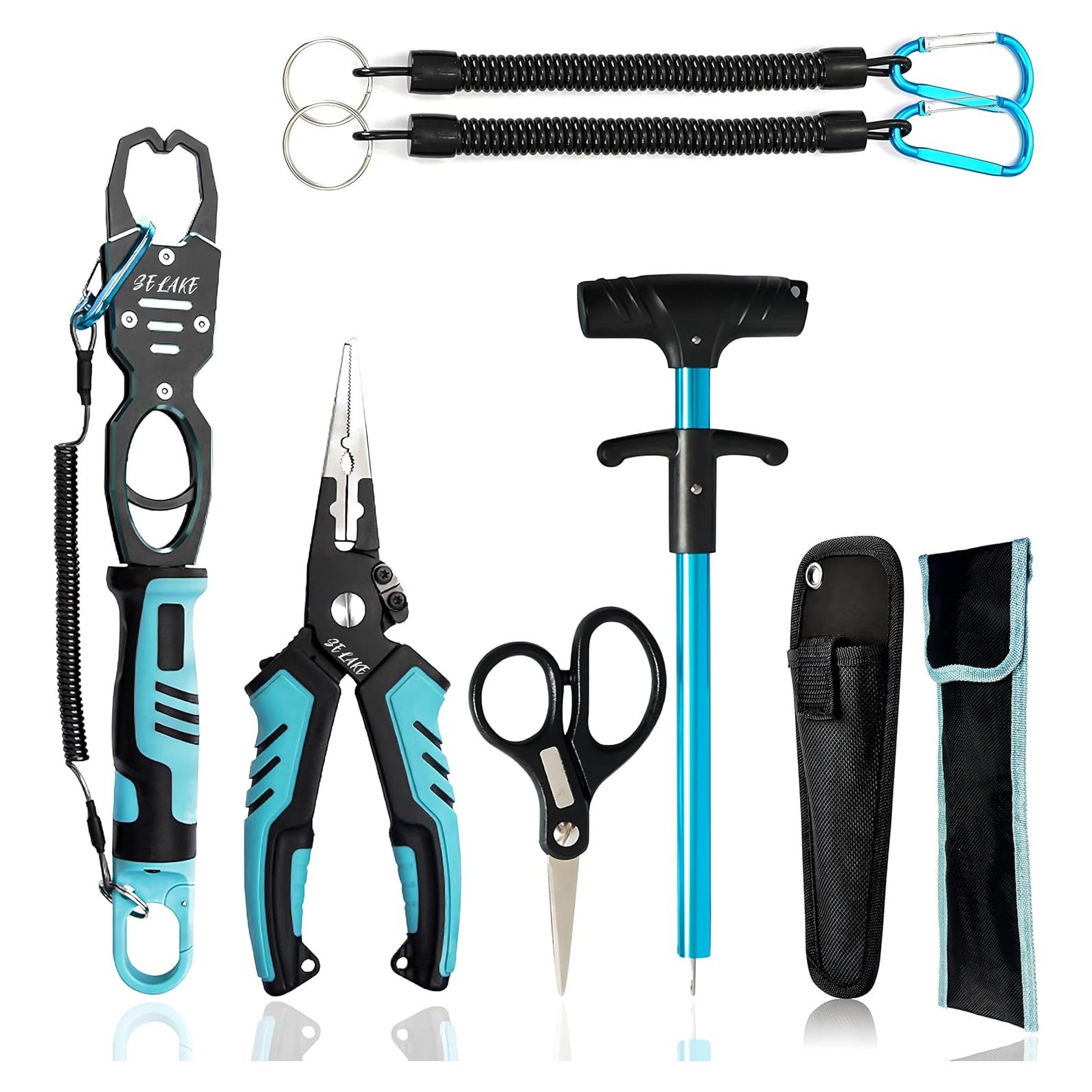 Kit de Herramientas de Pesca Selake 7 Piezas Aluminio Azul
