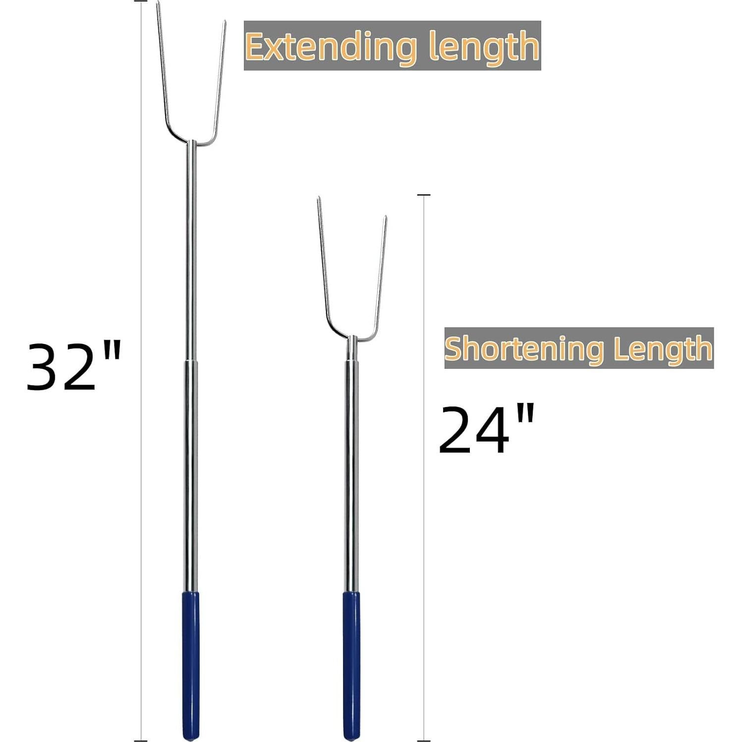 Palos de Asar Hot Dog RAOMEIDE 81.28 cm Acero Inoxidable (2 Pzs)