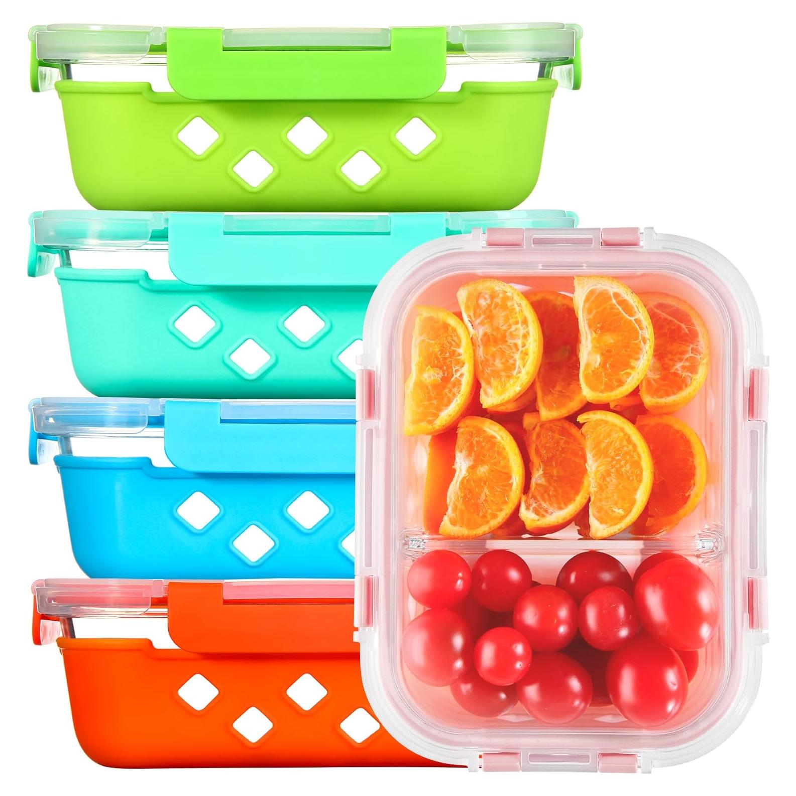 Contenedores de Almacenamiento de Vidrio CZUMJJ 5 Pzs 1008 ml