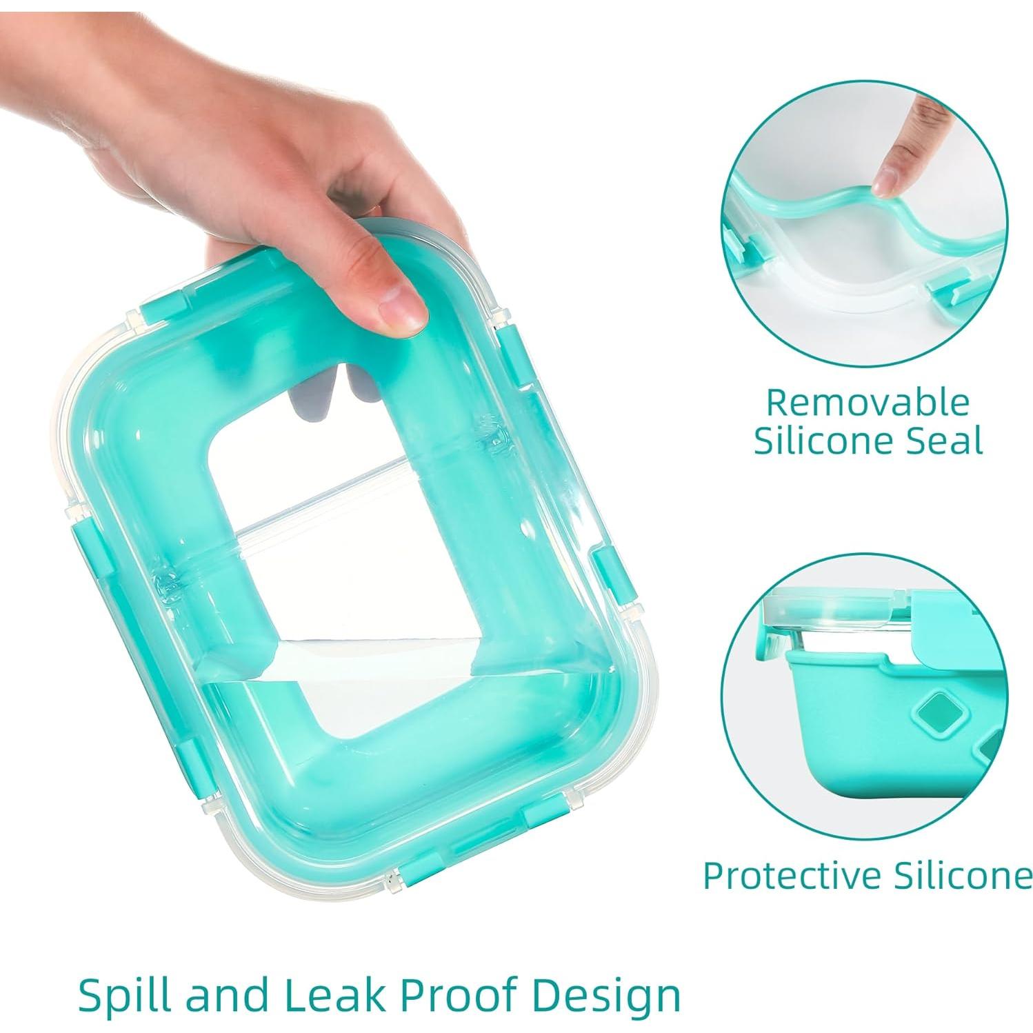 Contenedores de Almacenamiento de Vidrio CZUMJJ 5 Pzs 1008 ml