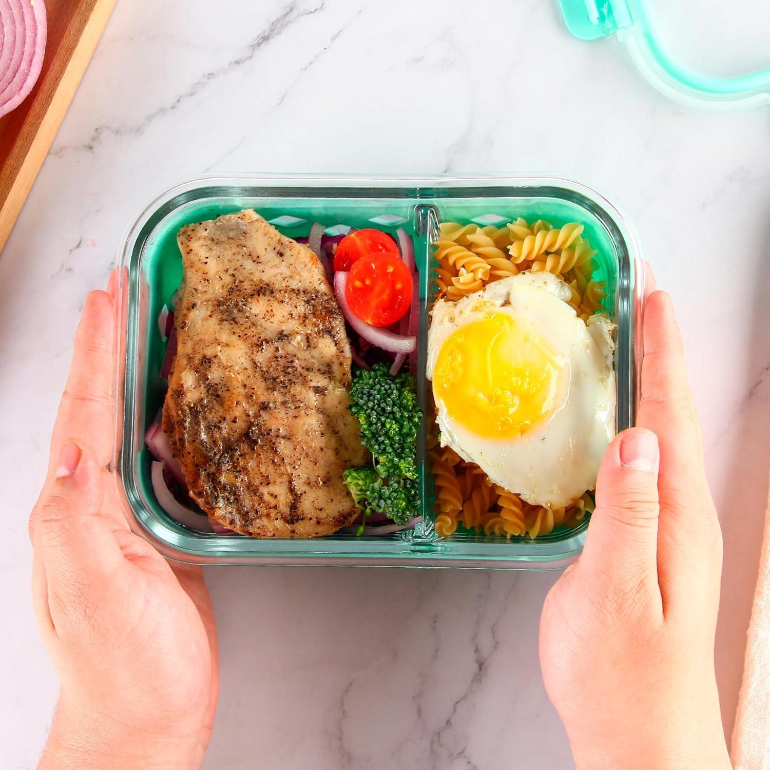 Contenedores de Almacenamiento de Vidrio CZUMJJ 5 Pzs 1008 ml