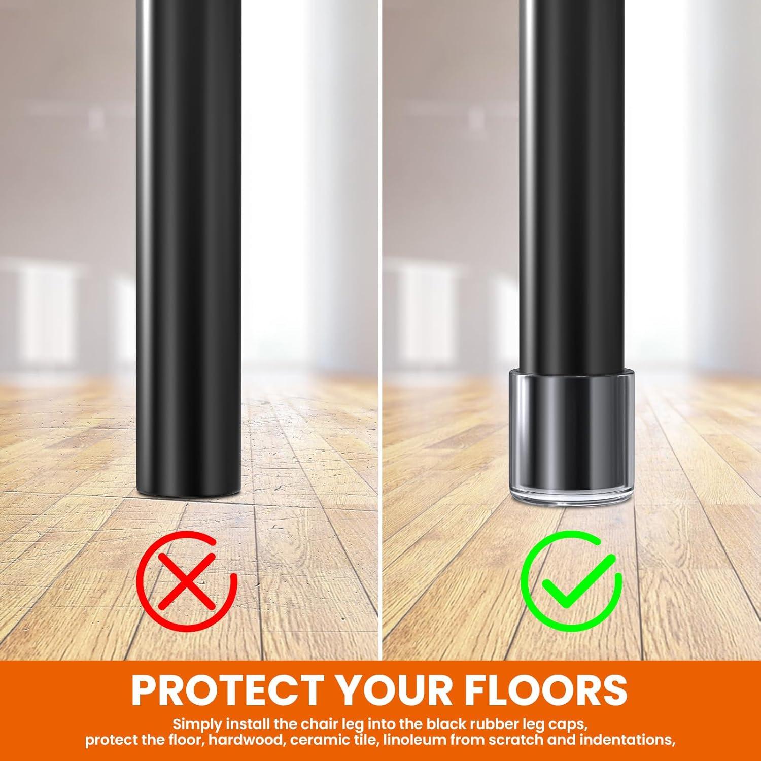 Tapones de Pierna de Silla de Goma HNYYZL 8PCS Antideslizantes