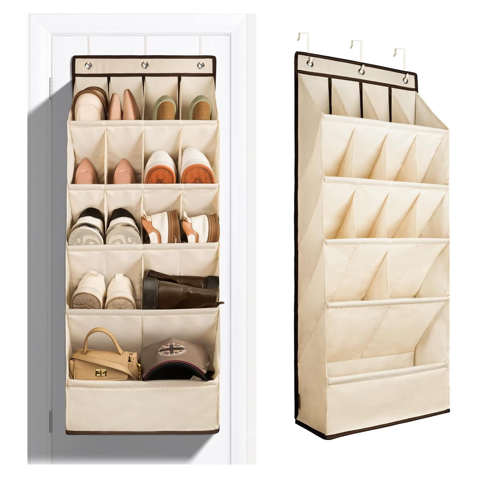 Organizador de Zapatos Colgante FENTEC Beige 15 Bolsillos