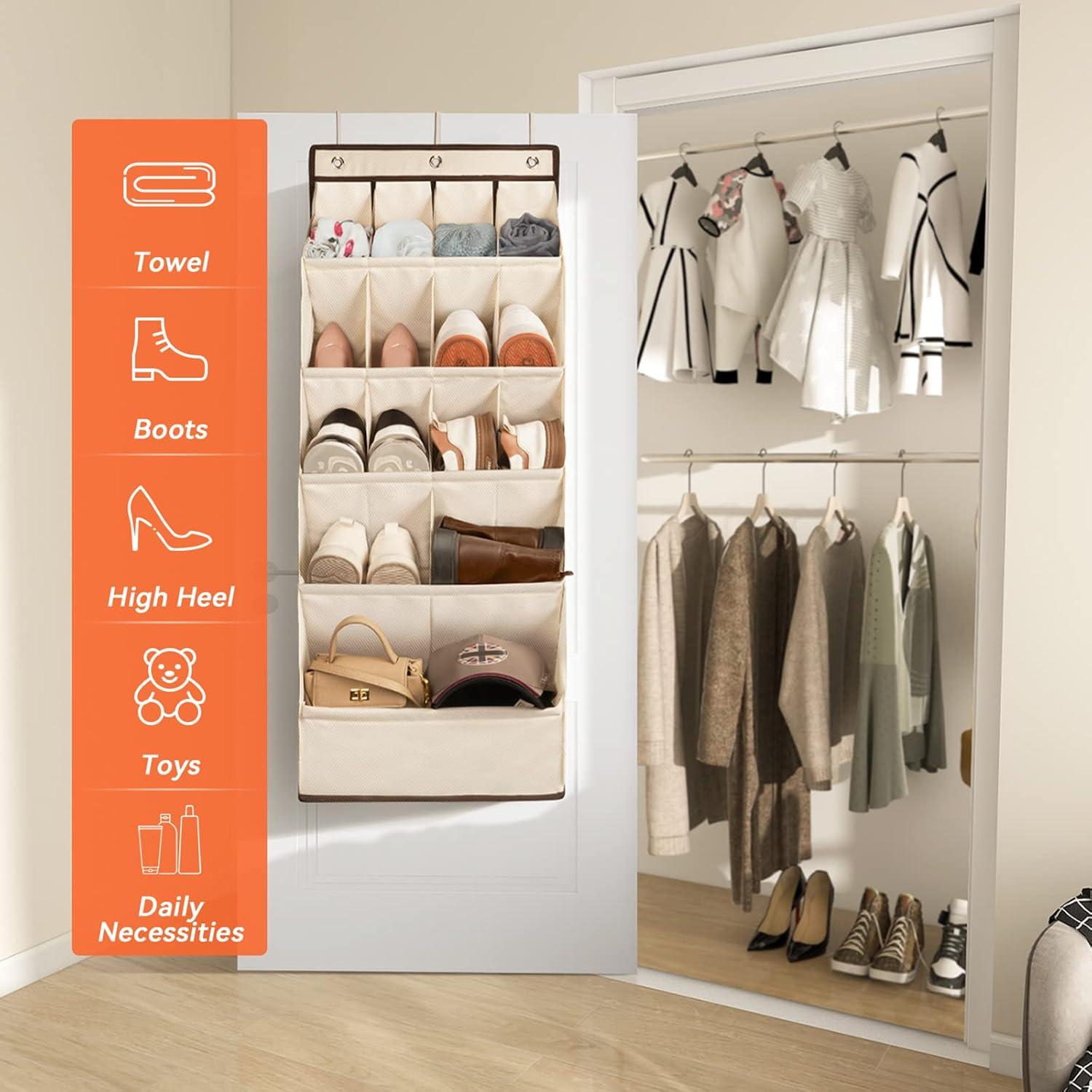 Organizador de Zapatos Colgante FENTEC Beige 15 Bolsillos