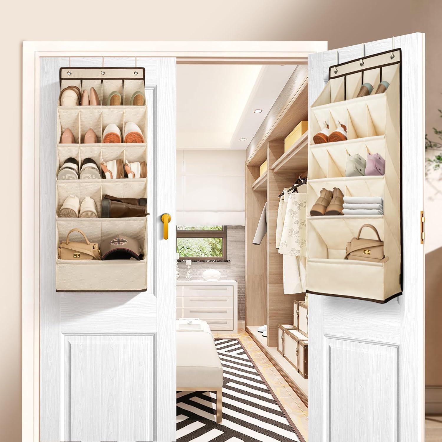 Organizador de Zapatos Colgante FENTEC Beige 15 Bolsillos