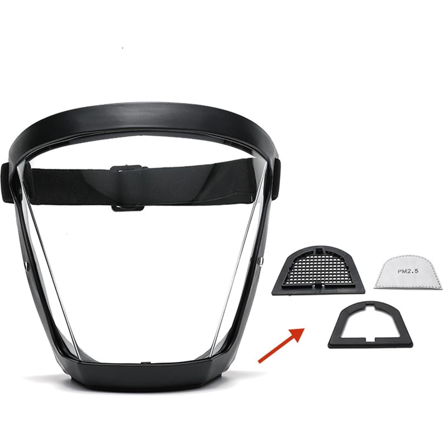 Escudo Facial Antivaho Banxian con 20 Filtros PM para Adultos