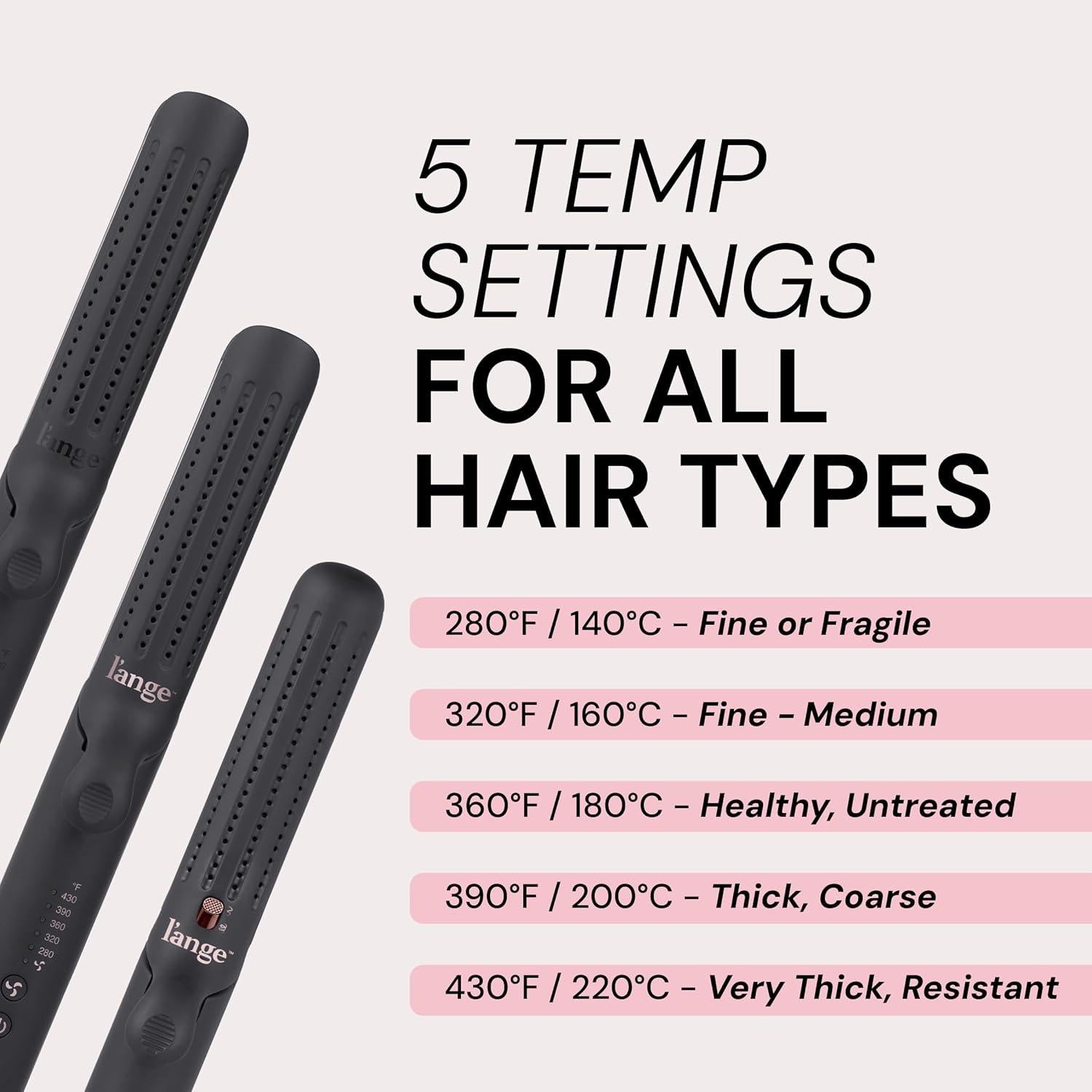 L'ANGE HAIR Le Duo Grande 360° Styler 2-en-1 Titanio Negro