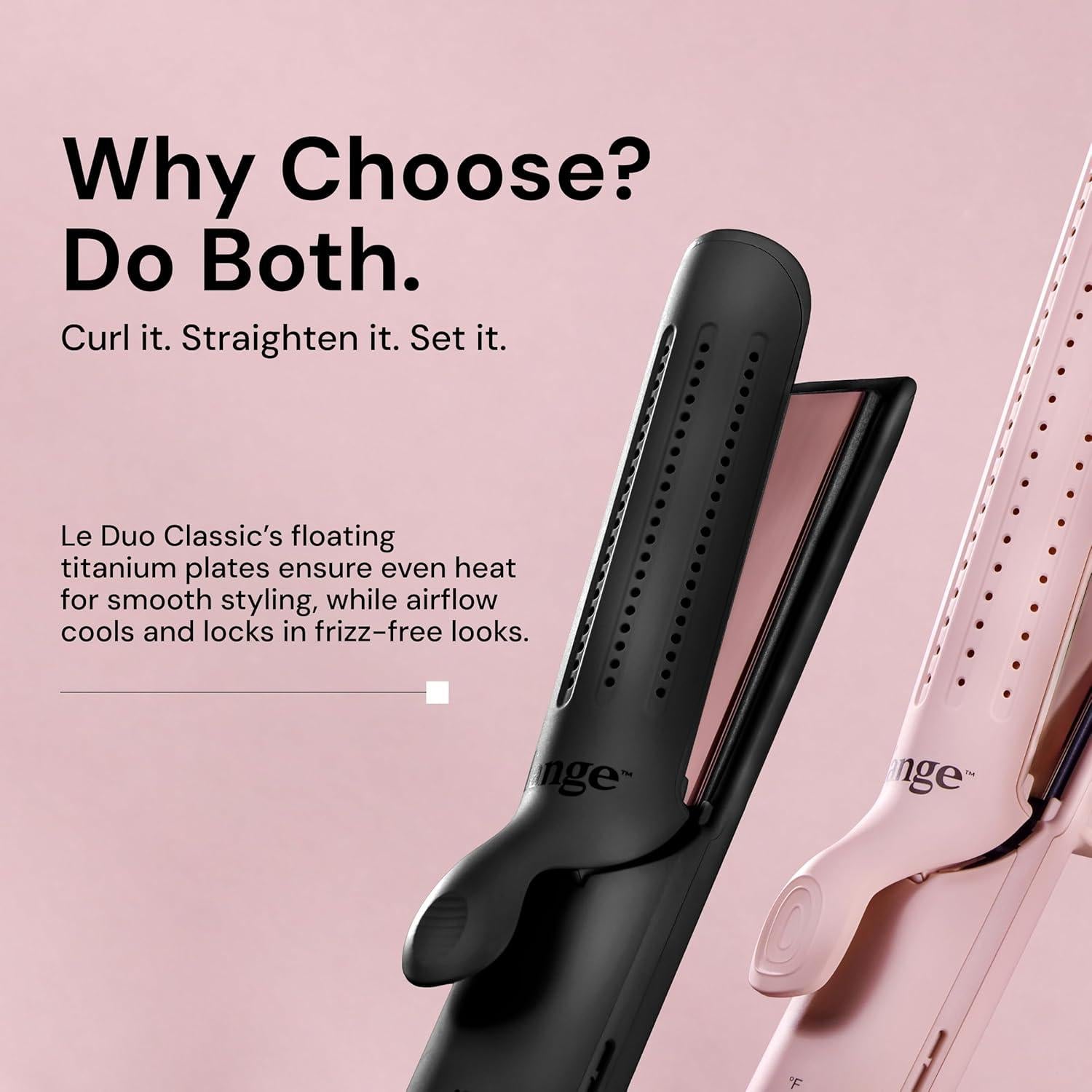 L'ANGE HAIR Le Duo Grande 360° Styler 2-en-1 Titanio Negro