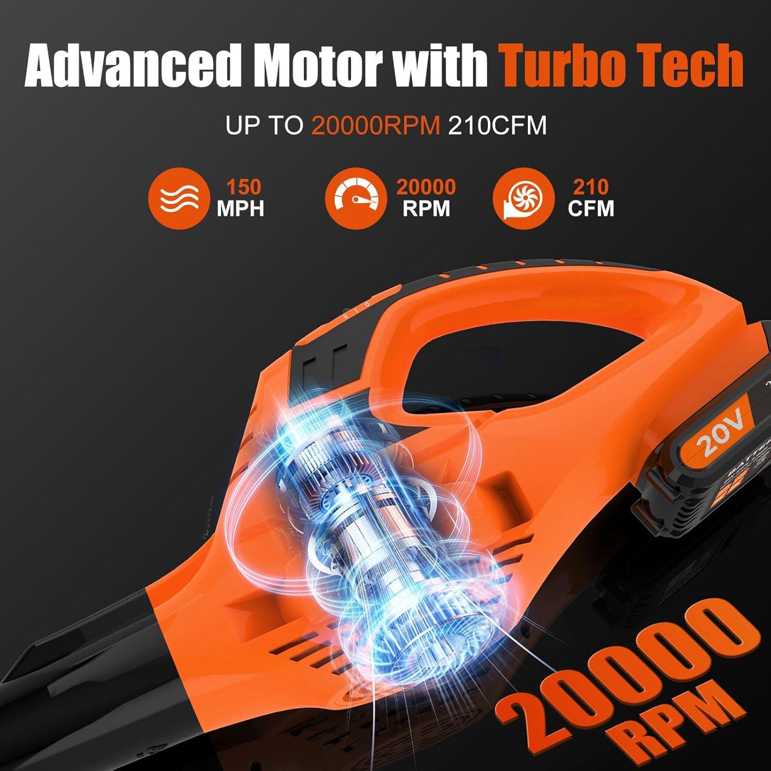 Soplador de Hojas Inalámbrico Leisch Life 21V 2.0Ah Ligero